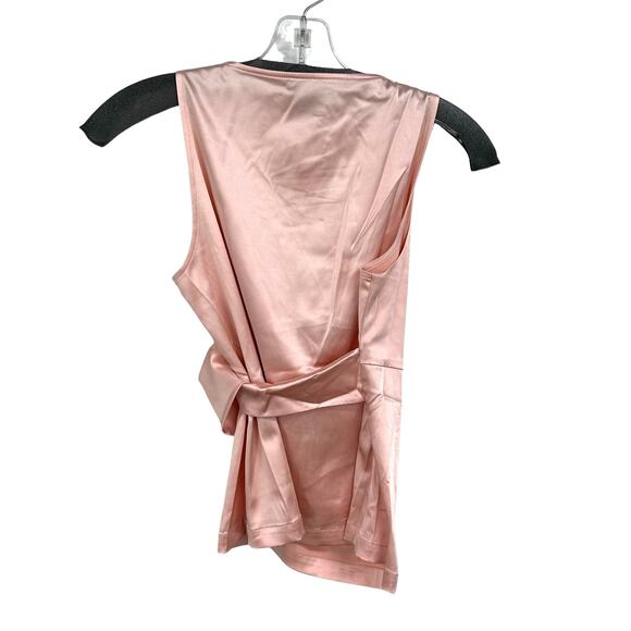 Etcetera Y2K Blush Pink Silk Blend Twist Front Sleeveless Top 4 - Picture 4 of 4
